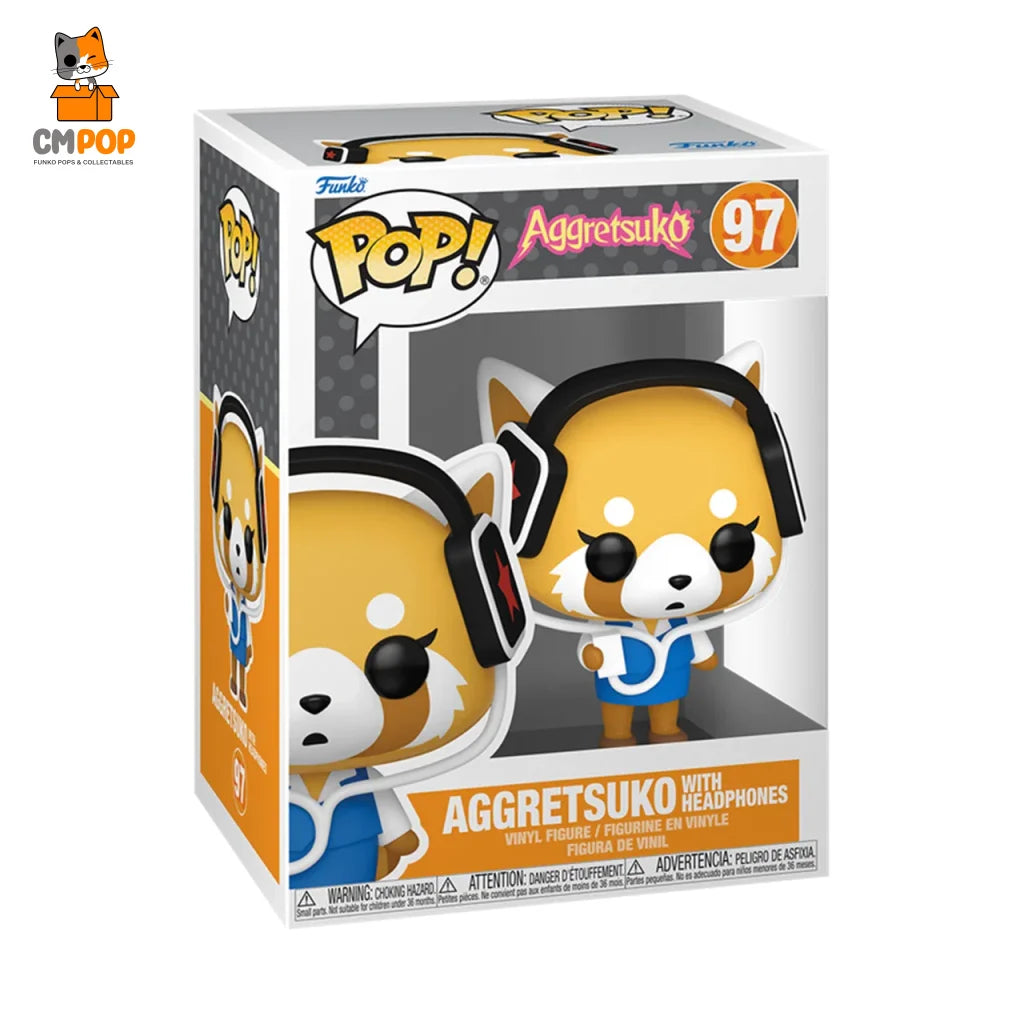 Aggretsuko With Headphones - #97- Funko Pop! Sanrio Hello Kitty And Friends Pop