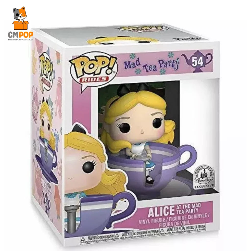 Alice At The Mad Hatters Tea Party - #54 Funko Pop! Rides Disney In Wonderland Parks Exclusive Pop