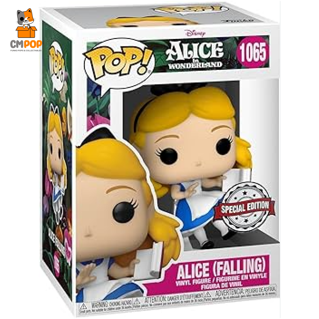 Alice Falling - #1065- Funko Pop! Disney Special Edition Exclusive 7/10 Condition Pop