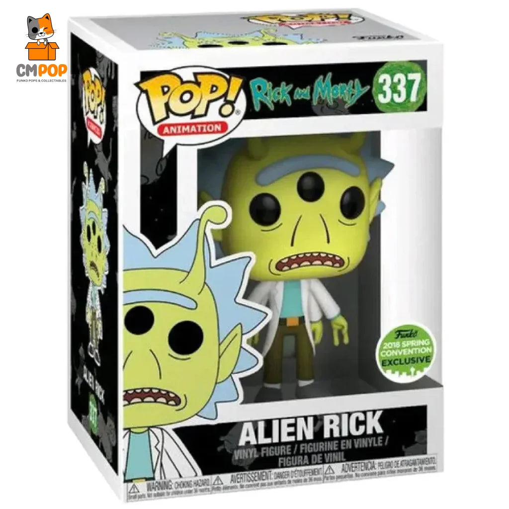 Alien Rick - #337 Funko Pop! Animation And Morty Mcm Comic Con Limited Edition