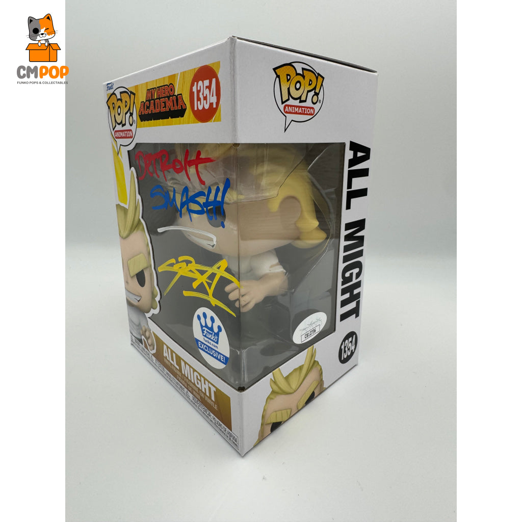 All Might - #1354 Funko Pop! Animation My Hero Academia Exclusive Signed By Chris Sabat Certified