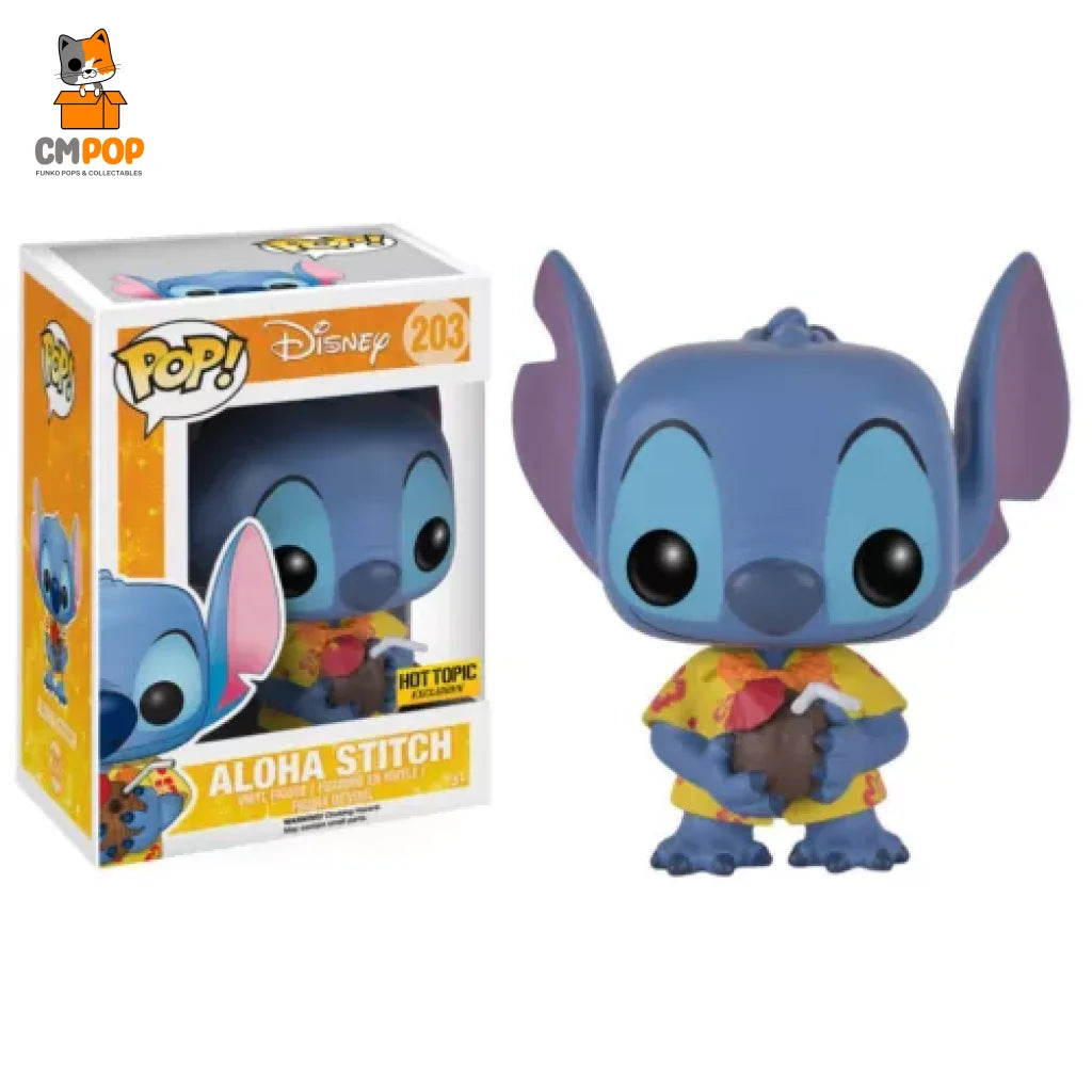 Aloha Stitch - #203 Funko Pop! -Lilo And Hot Topic Exclusive Pop