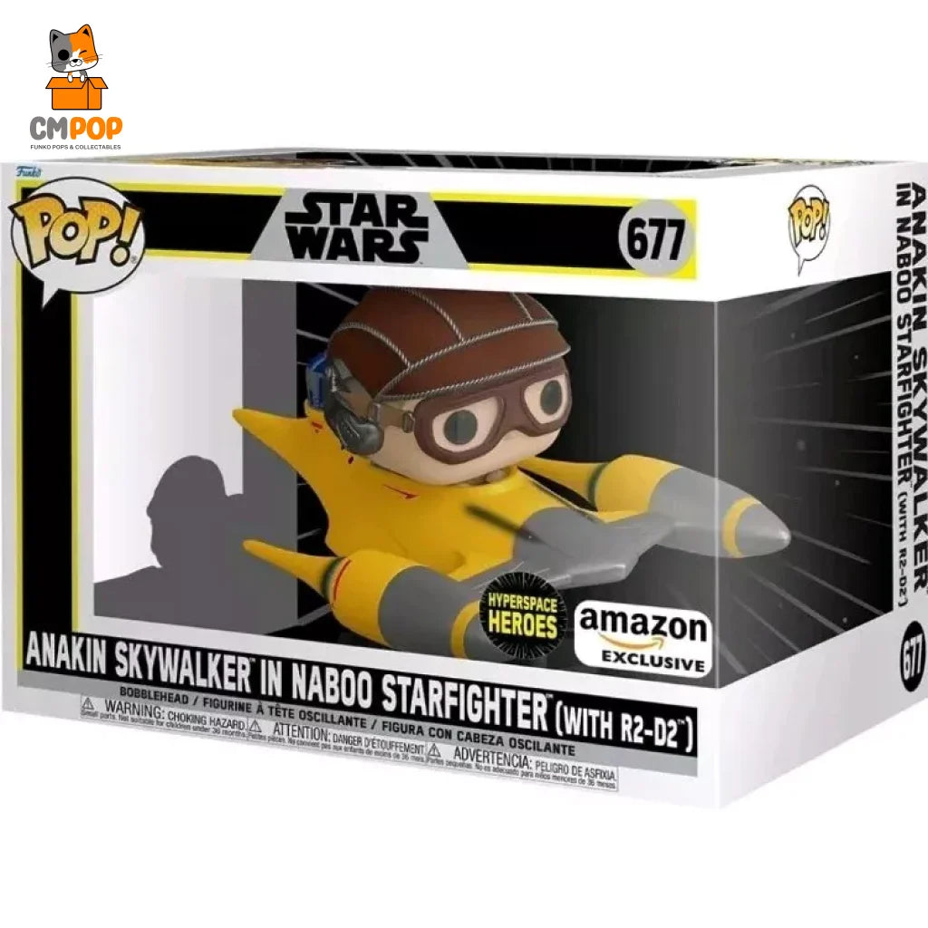 Anakin Skywalker In Naboo Starighter - #677 Funko Pop! Star Wars Hyperspace Heroes Amazon Exclusive