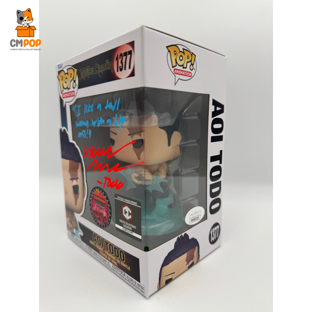 Aoi Todo - #1377 Funko Pop! Animation Jujutsu Kaisen Chalice Collectibles Exclusive Signed By