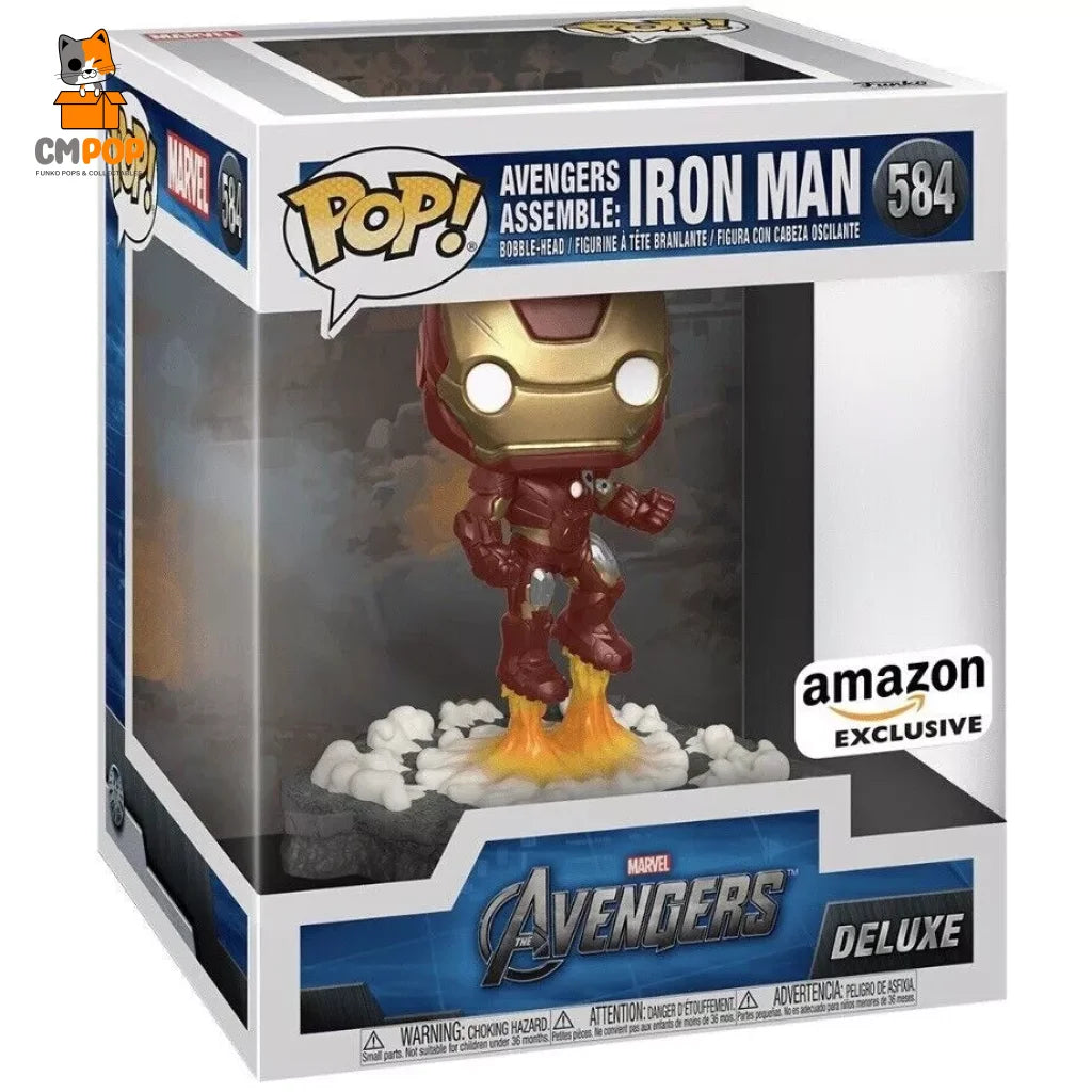 Avengers Assemble: Iron Man - #584 Funko Pop! Marvel Deluxe Amazon Exclusive Pop