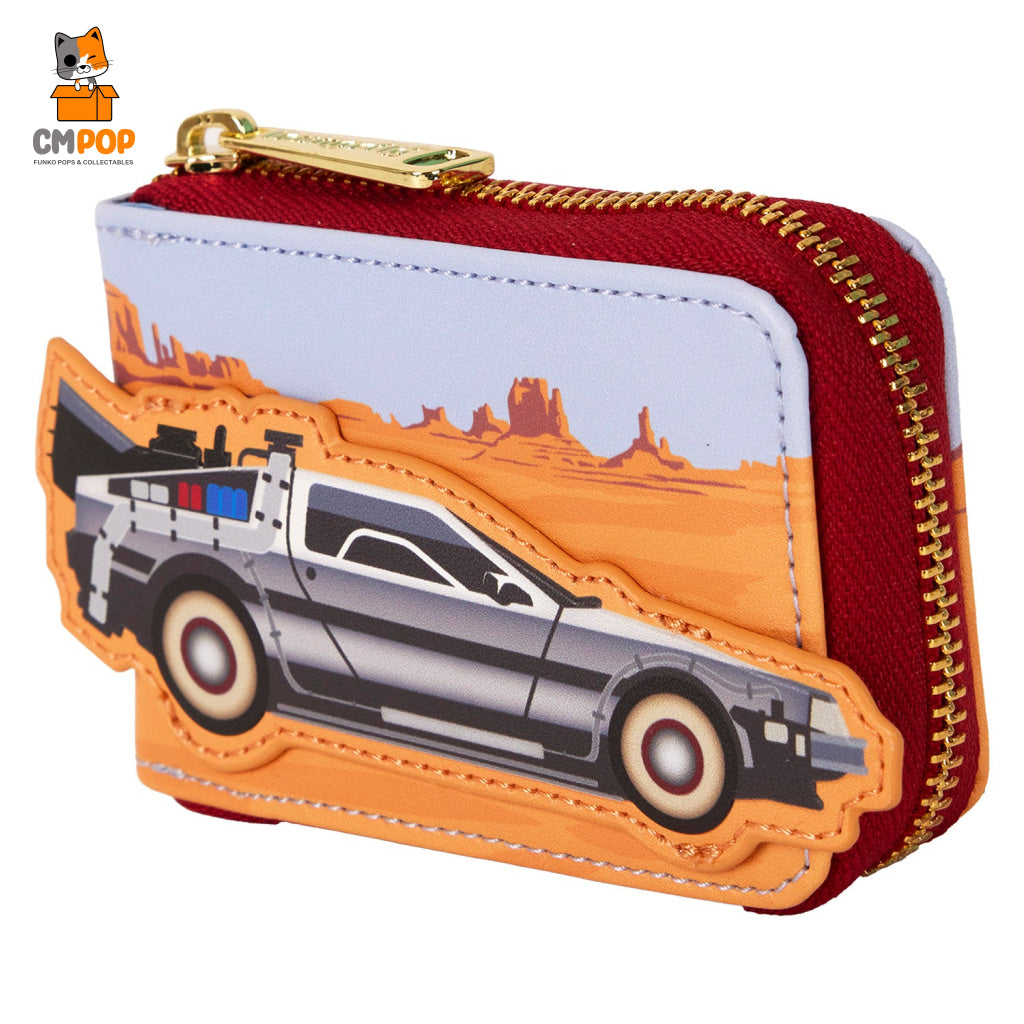 Back To The Future 40Th Anniversary Delorean Accordion Wallet - Loungefly