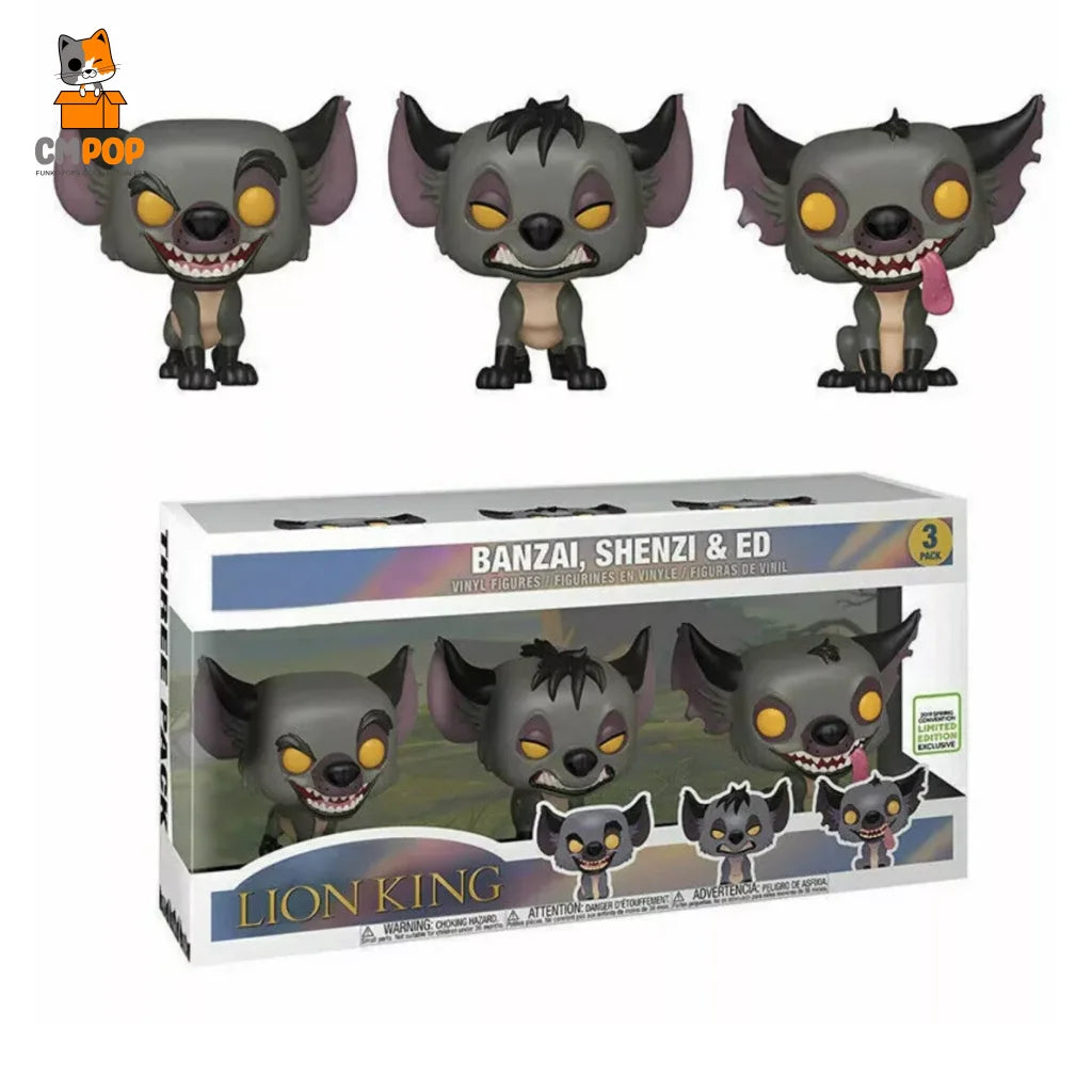 Banzai Shenzi & Ed - 3 Pack Funko Pop! Disney The Lion King 2019 Spring Convention Limited Edition