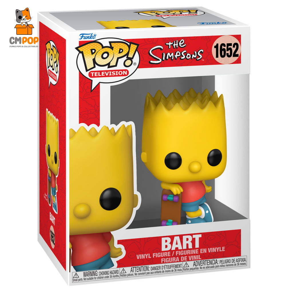 Bart With Skateboard - #1652 Funko Pop! Television The Simpsons Pop