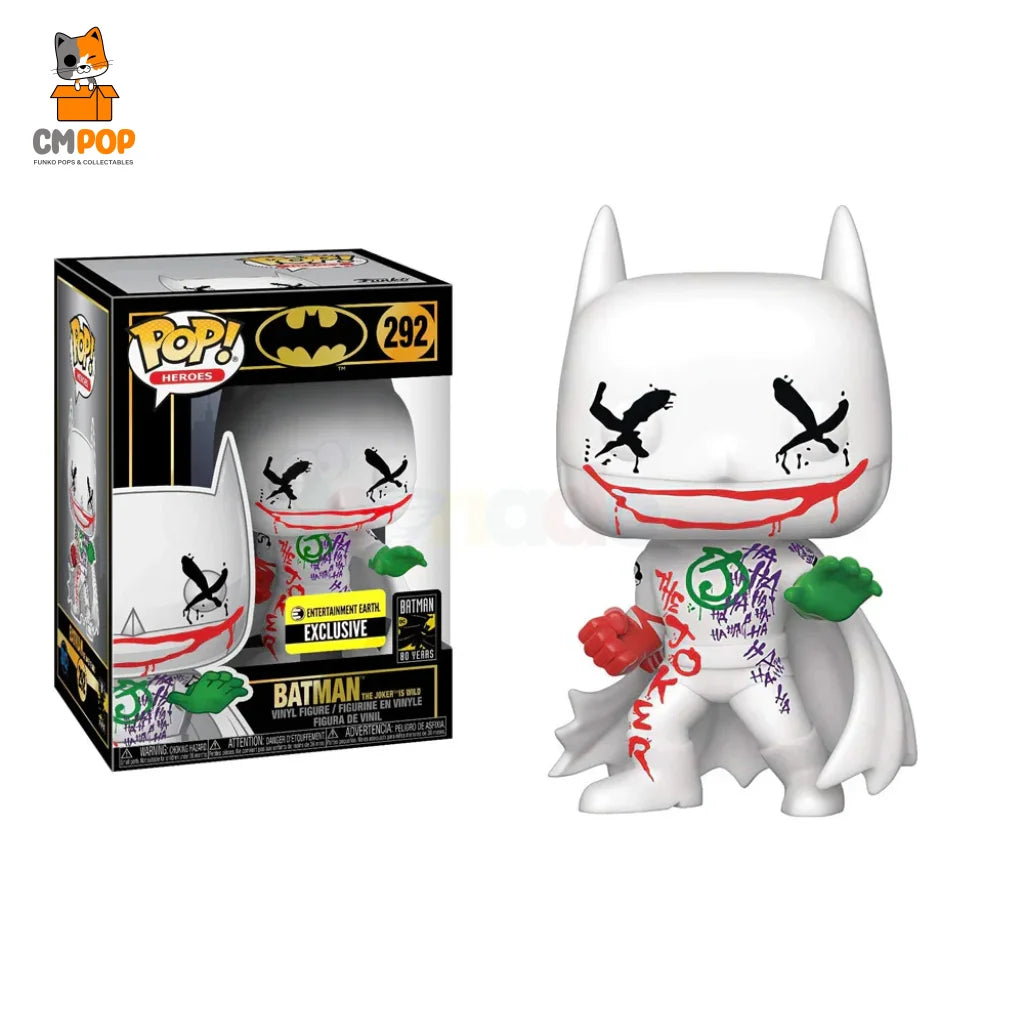 Batman (The Joker Is Wild) - #292 Funko Pop! Heroes Entertainment Earth Exclusive 80 Years Pop