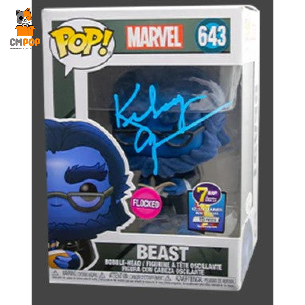 Beast (Variant Chosen At Random) #643 - Funko Pop! Marvel Signed By Kelsey Grammer (Pcs) Certified