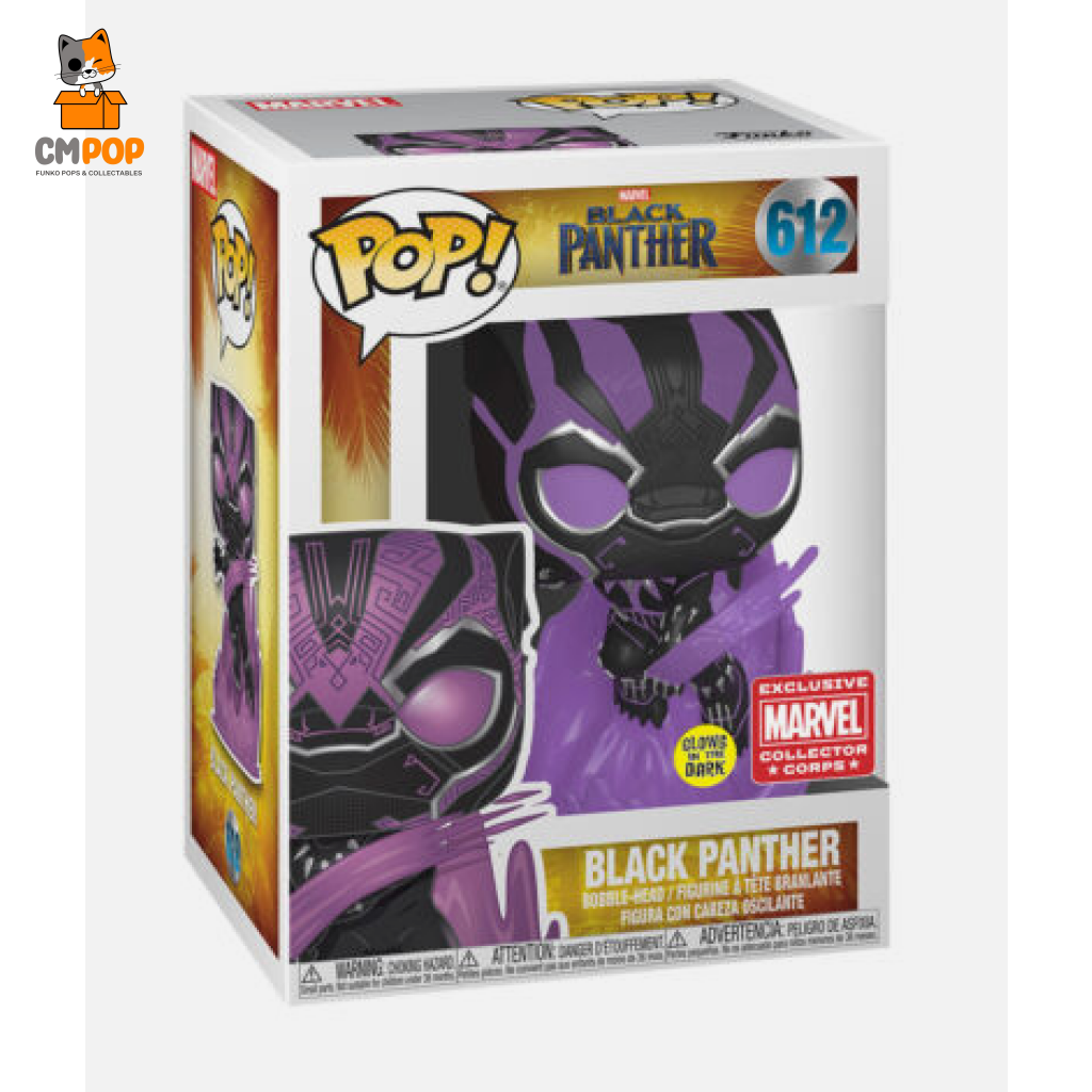 Black Panther - #612 Funko Pop! Marvel Gitd Mcc Exclusive Pop