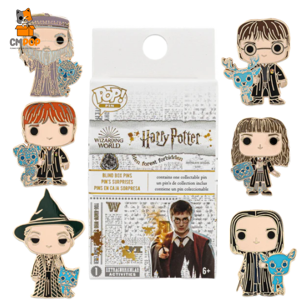 Blind Box Enamel Pins: Harry Potter 6 Pieces - Loungefly Pins Funko Pop Pin