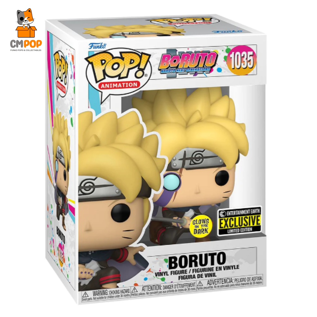 Boruto - #1035 Funko Pop! Gitd Entertainment Earth Exclusive Pop