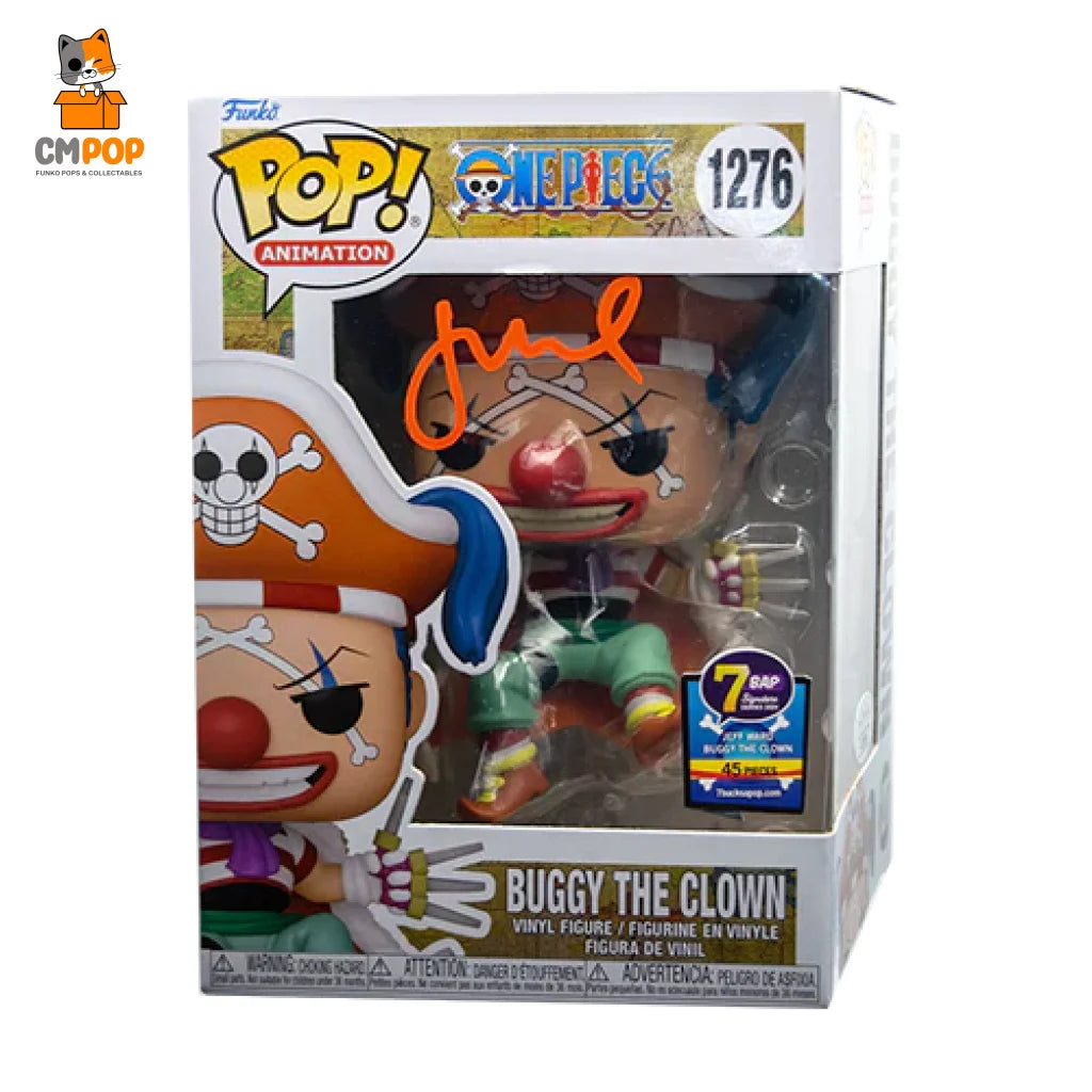 Buggy The Clown - #1276 Funko Pop! Animation One Piece Signed By Jeff Ward (45 Pcs) Certified Pop