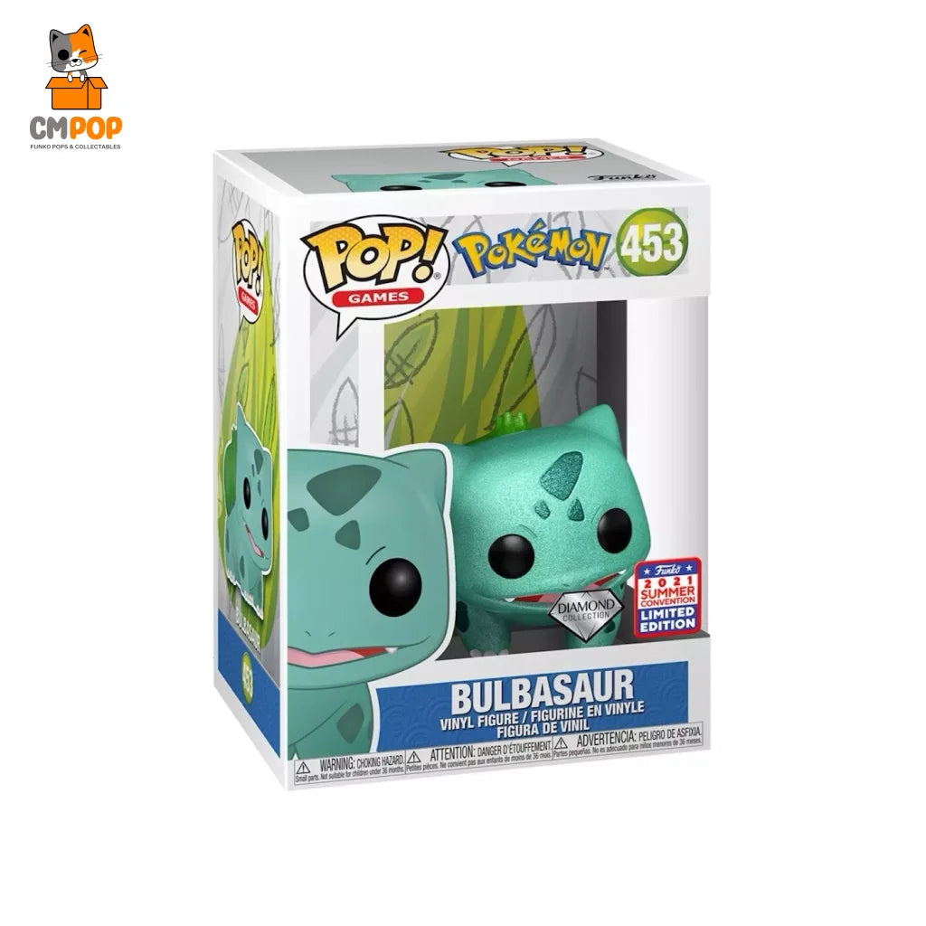 Bulbasaur - #453 Funko Pop! Games Pokémon Diamond Collection 2021 Summer Convention Limited