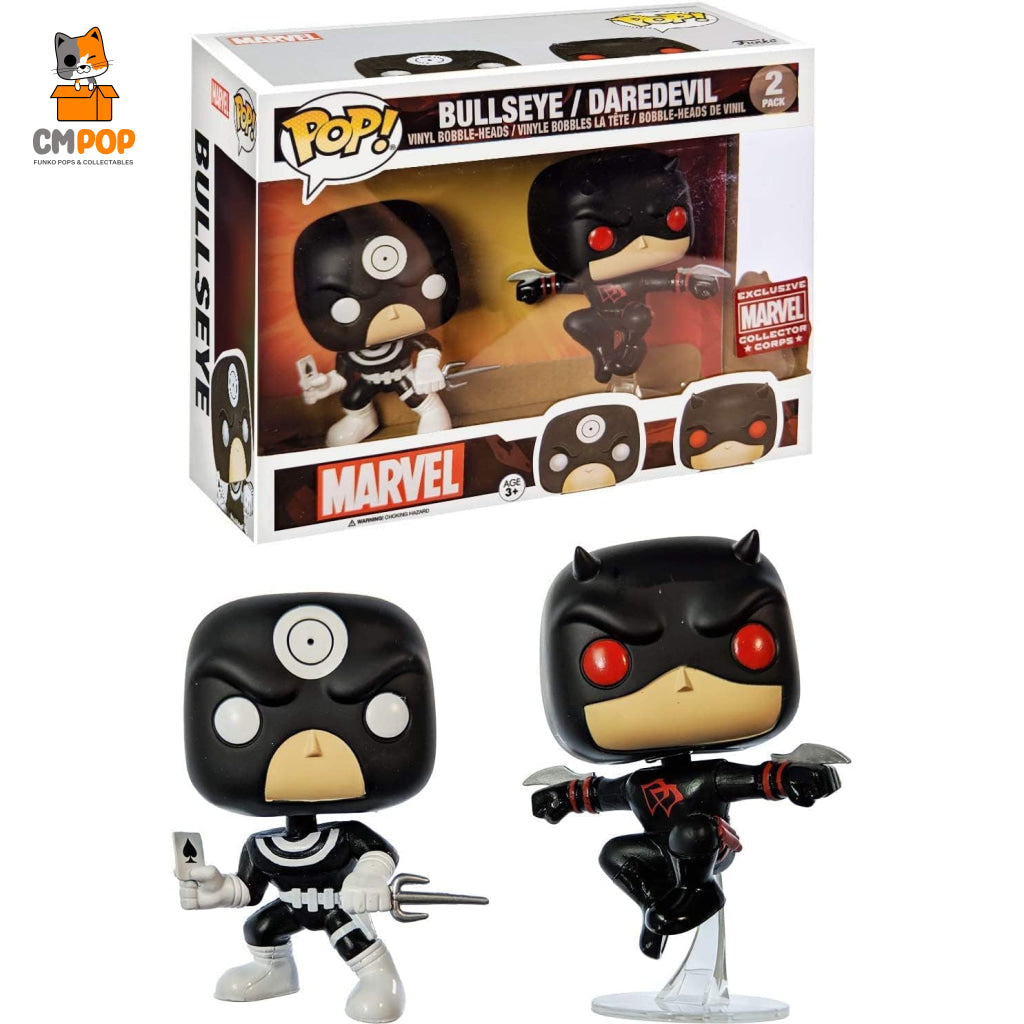 Bullseye/Daredevil - #2Pk Funko Pop! Marvel Mcc Exclusive Pop