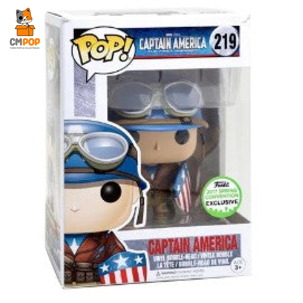 Captain America - #219 Funko Pop! The First Avenger 9/10 Condition Pop