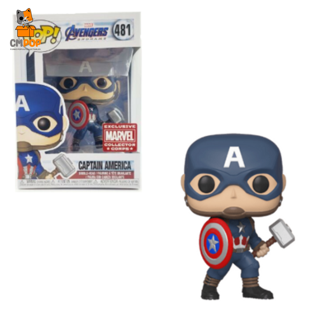 Captain America - #481 Funko Pop! Avenger End Game Marvel Mcc Exclusive Pop