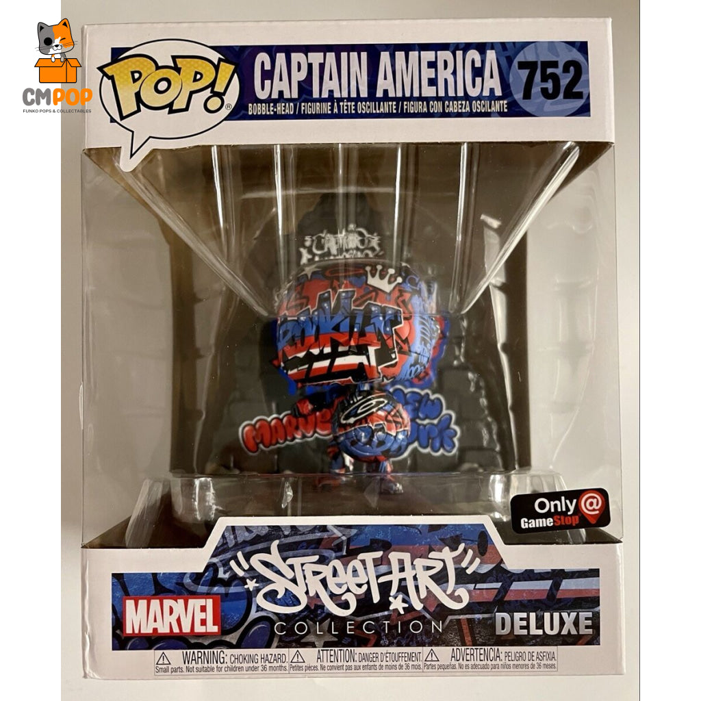 Captain America - #752 Marvel Street Art Collection Deluxe Game Stop Exclusive Funko Pop