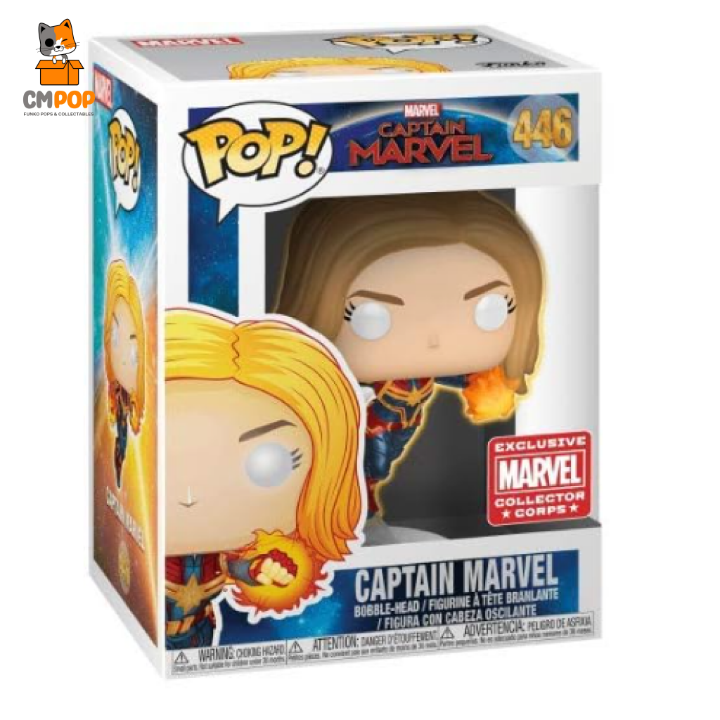 Captain Marvel - #446- Funko Pop! Gitd Mcc Exclusive Pop