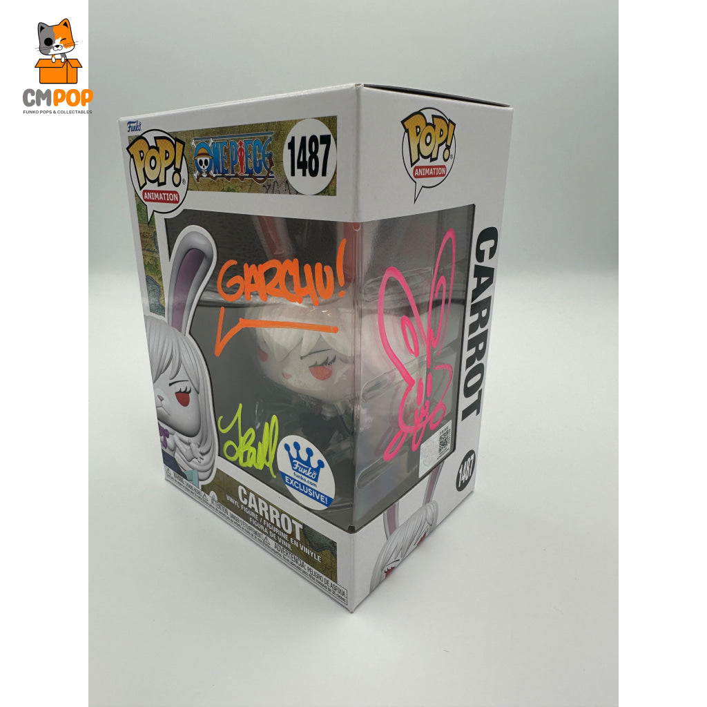 Carrot - #1487 Funko Pop! One Piece Shop Exclusive Signed By Tia Lin Ballard Certified Pop