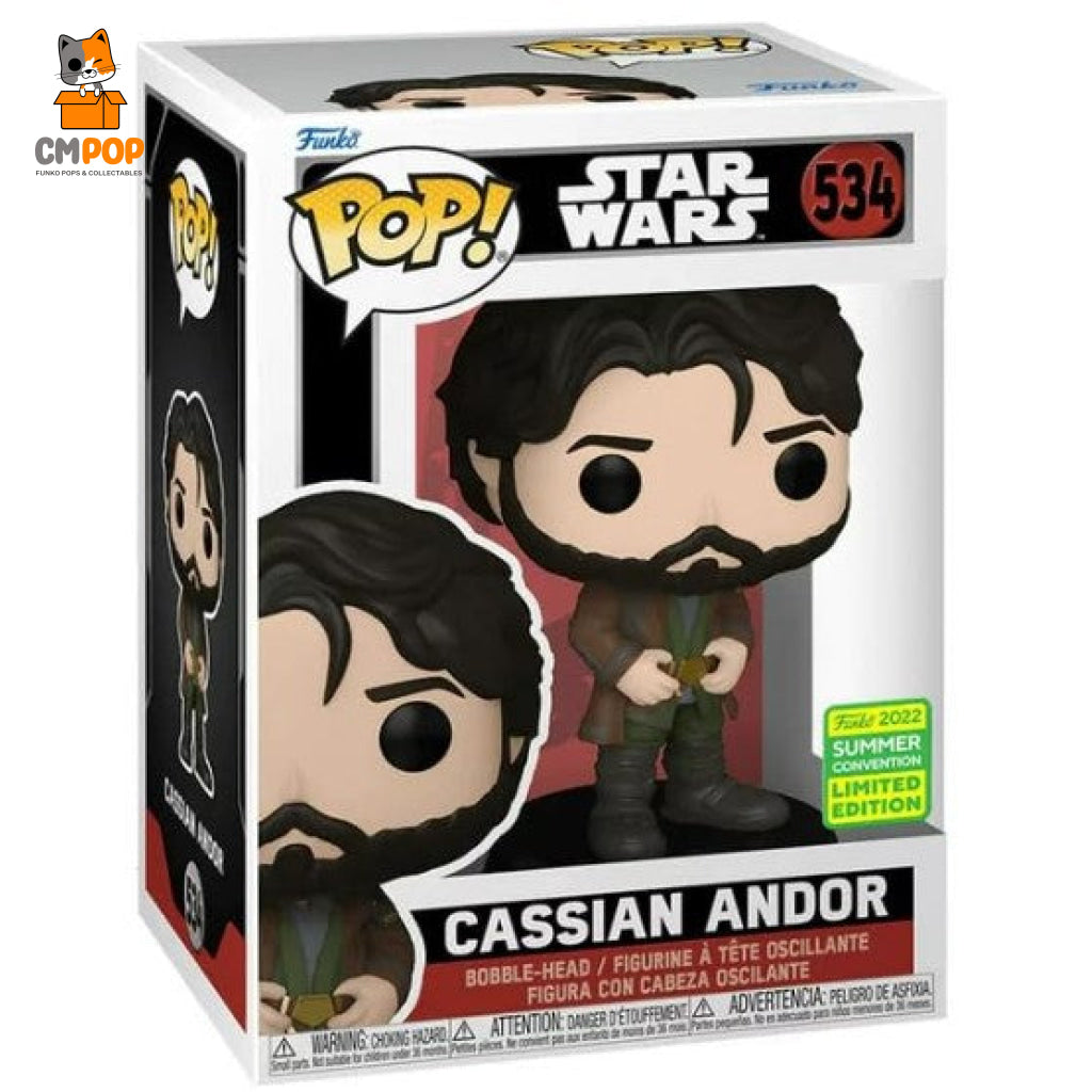 Cassian Andor - #534 Funko Pop! Star Wars 2022 Convention Exclusive 8/10 Condition Pop