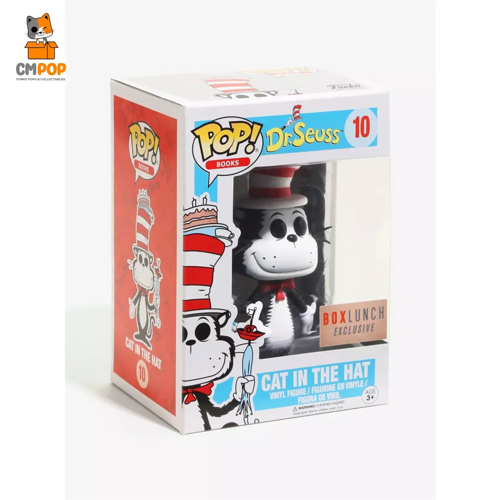 Cat In The Hat - #10 Funko Pop! Books Dr Seuss Box Lunch Exclusive Pop