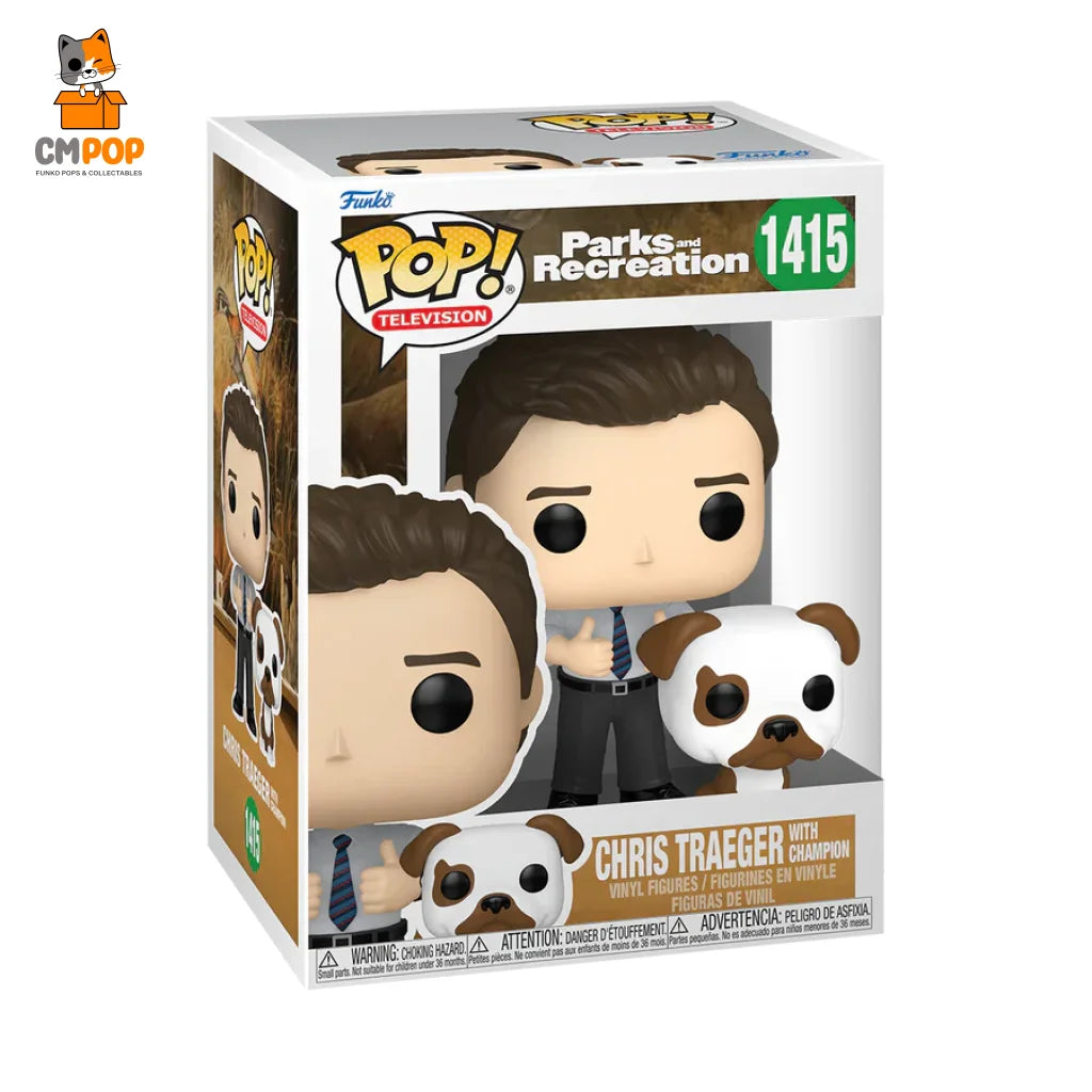 Chris Traeger With Champion - #1415 Funko Pop! Parks And Rec Pop