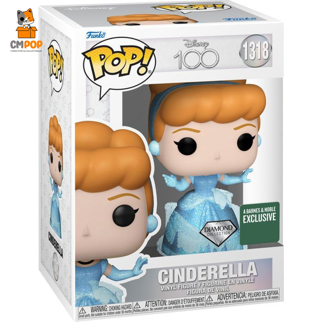 Cinderella - #1318 Funko Pop! Disney Diamond Collection A Barnes And Noble Exclusive Pop