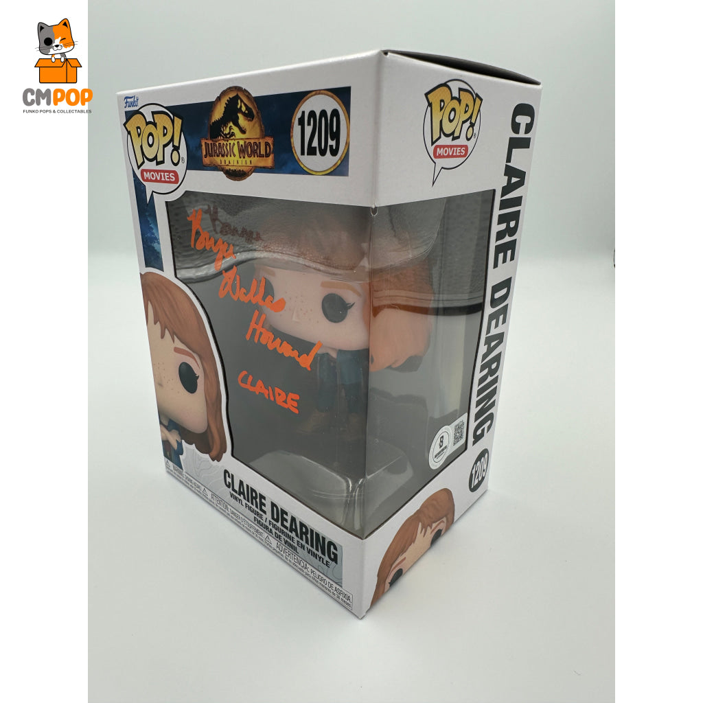 Claire Dearing - #1209 Funko Pop! Movies Jurassic World Signed By Bryce Dallas Howard Certified Pop