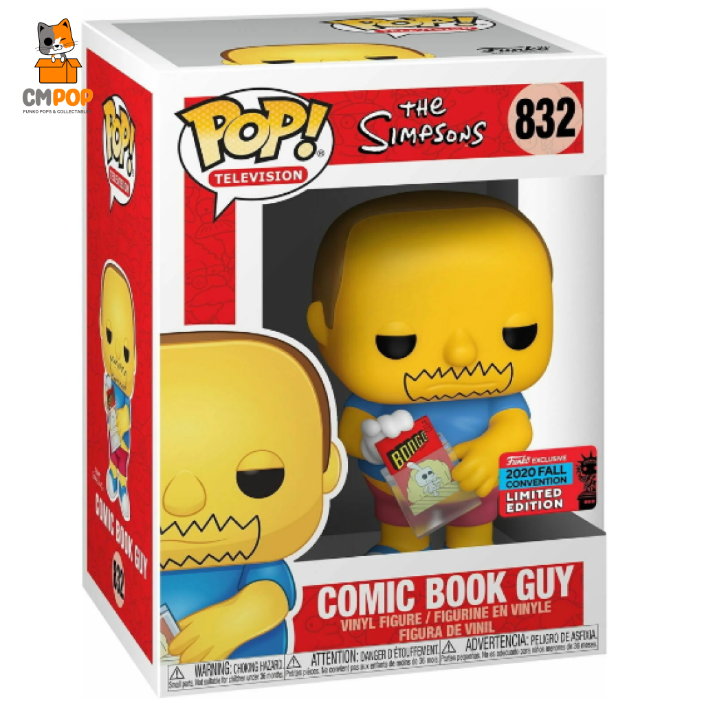 Comic Book Guy - #832 Funko Pop! The Simpsons Nycc 2020 Convention Exclusive Pop