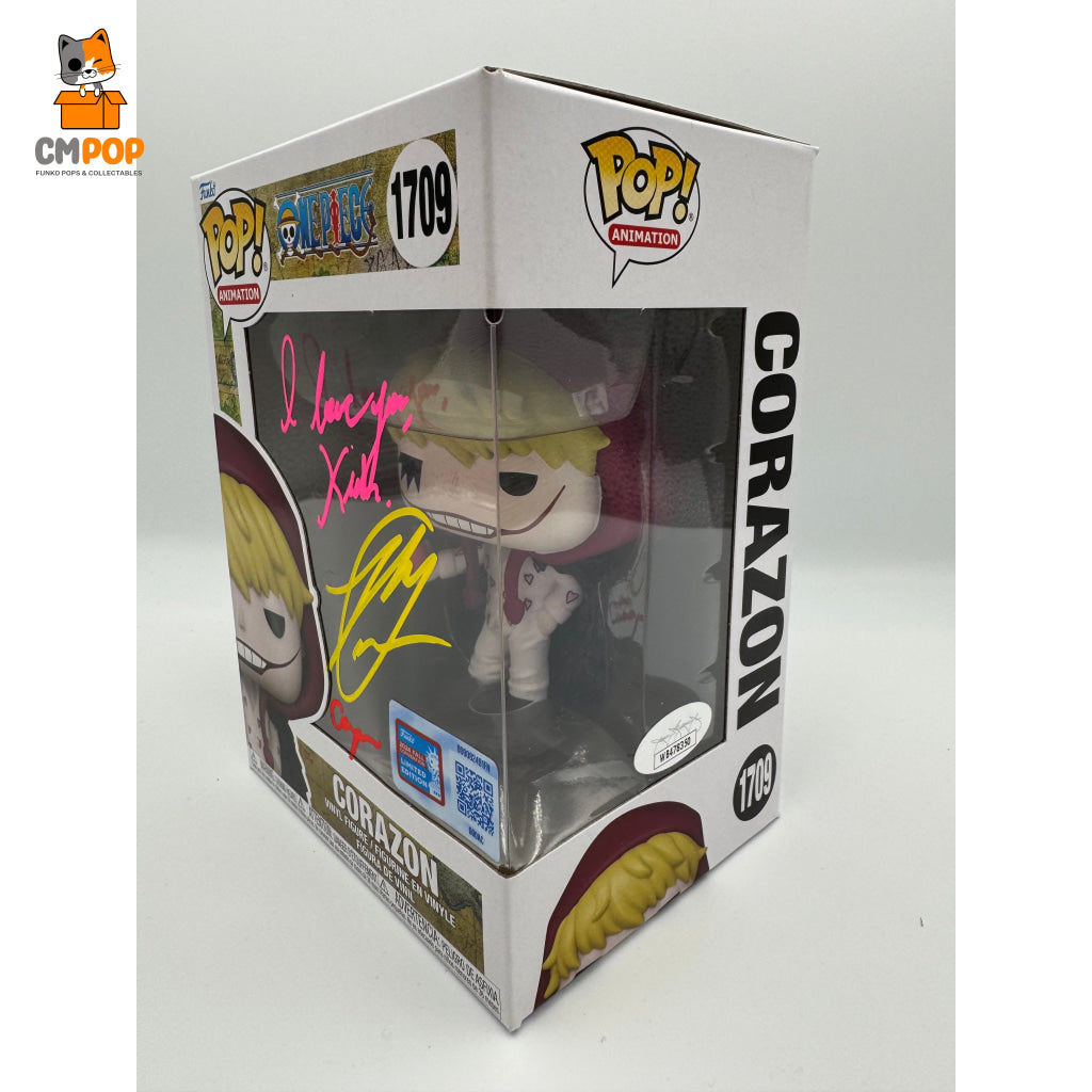 Corazon - #1709 Funko Pop! One Piece 2024 Fall Con Exclusive Signed By Ray Chase Certified Pop