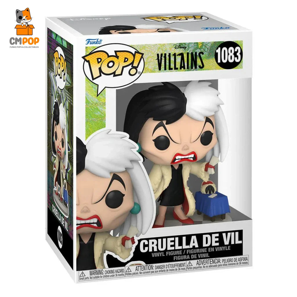 Cruella De Vil- #1083 - Funko Pop! Disney Villains 101 Dalmatians Pop