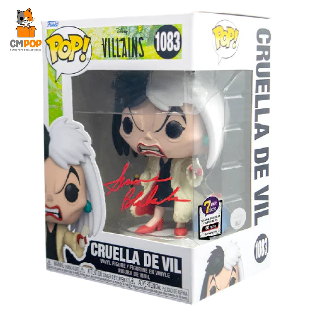 Cruella De Vil - #1083 Funko Pop! Disney Villains Signed By Susanne Blakeslee (60 Pcs) Certified Pop