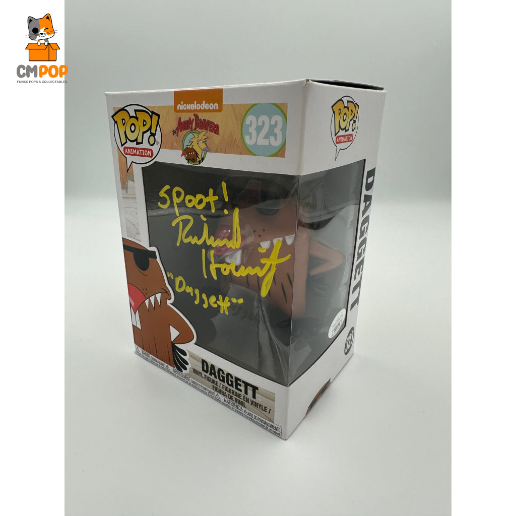 Daggett - #323 Funko Pop! Animation Nickelodeon Angry Beavers Signed By Richard Horbitz Certified