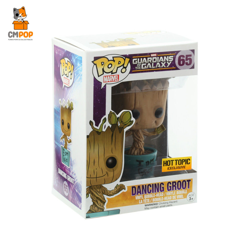 Dancing Groot - #65- Funko Pop! Marvel Guardians Of The Galaxy Hot Topic Exclusive Pop