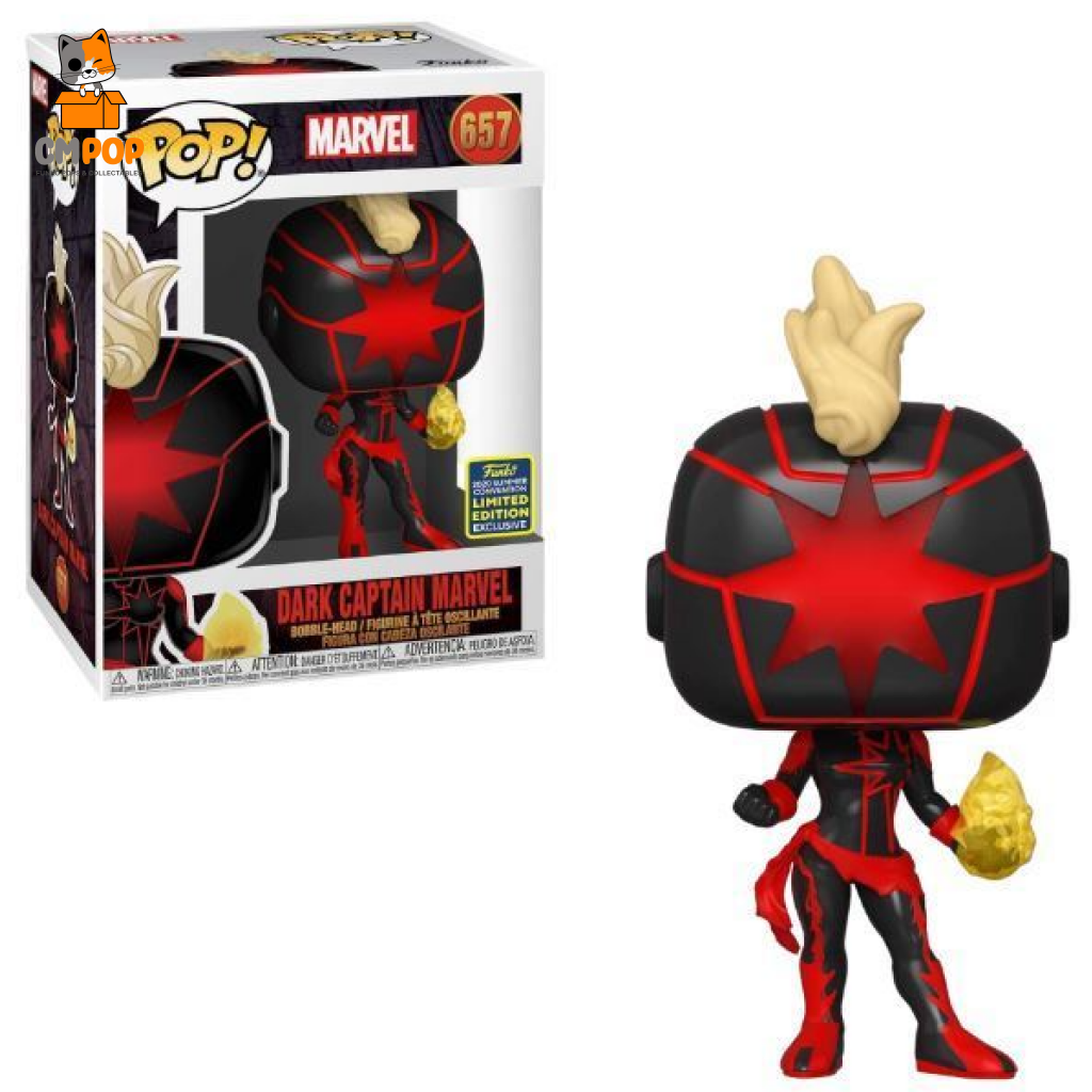 Dark Captain Marvel - #657 Funko Pop! 2020 Summer Con Exclusive Pop