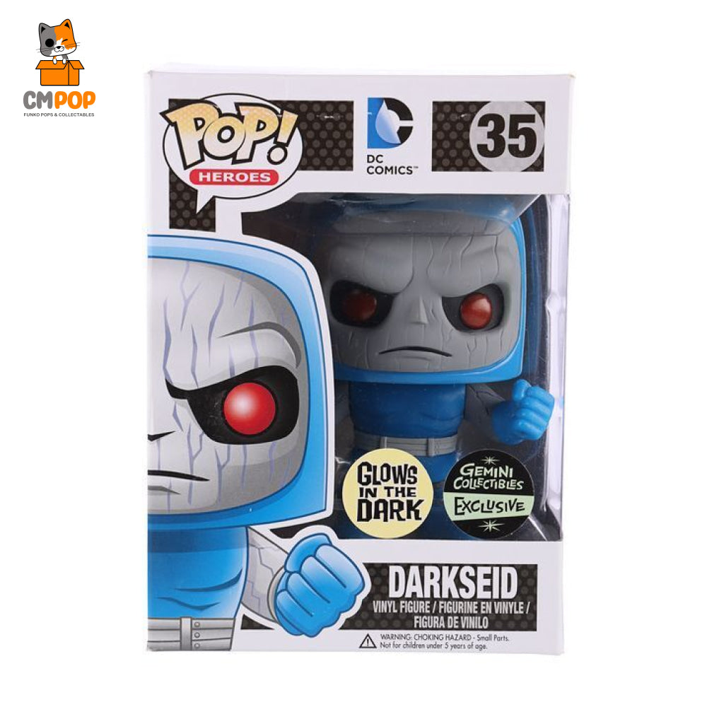 Darkseid - #35 Funko Pop! Dc Comics Glows In The Dark Gemini Collectibles Exclusive Pop