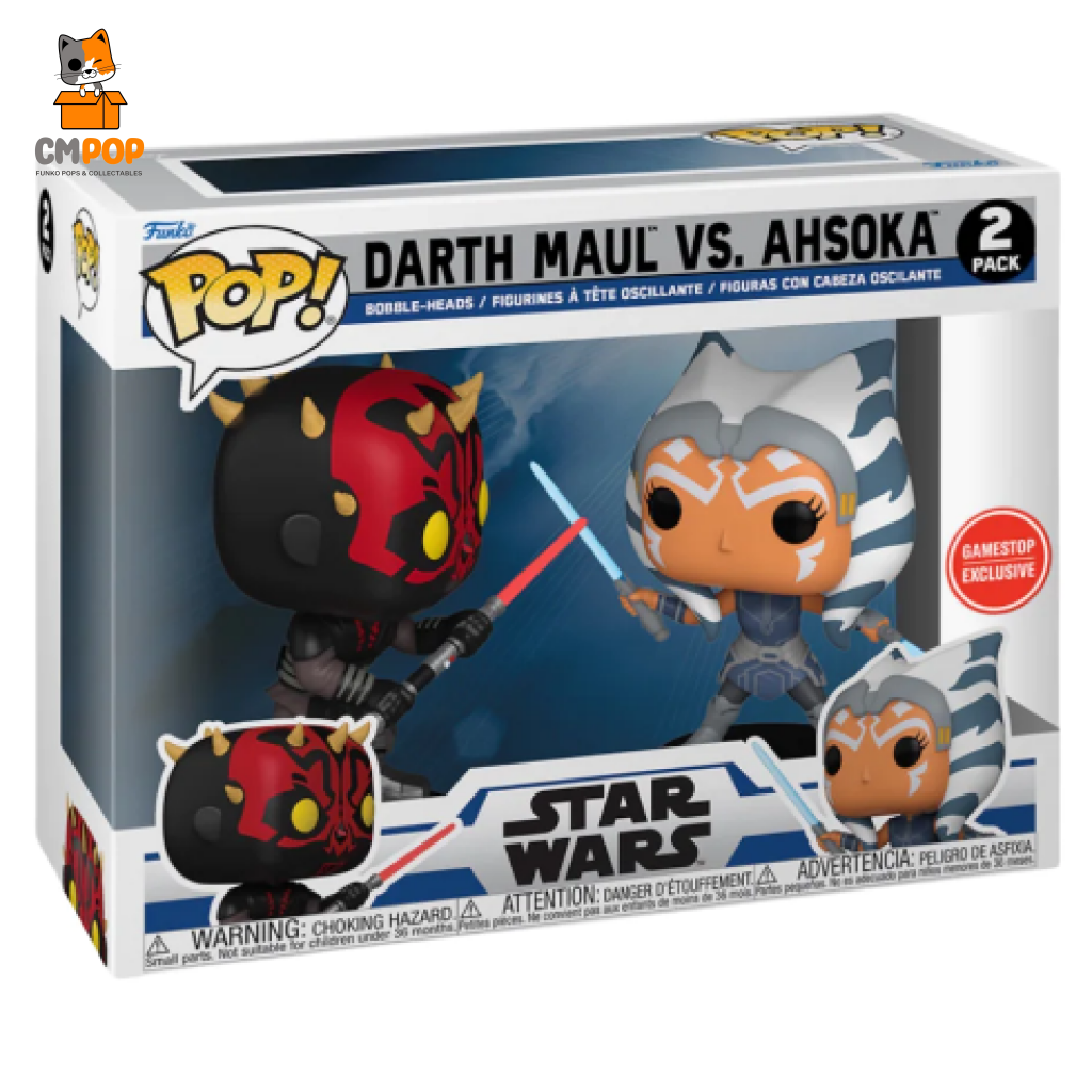 Darth Maul Vs Ahsoka 2 Pack - Funko Pop! Gamestop Exclusive Star Wars Pop