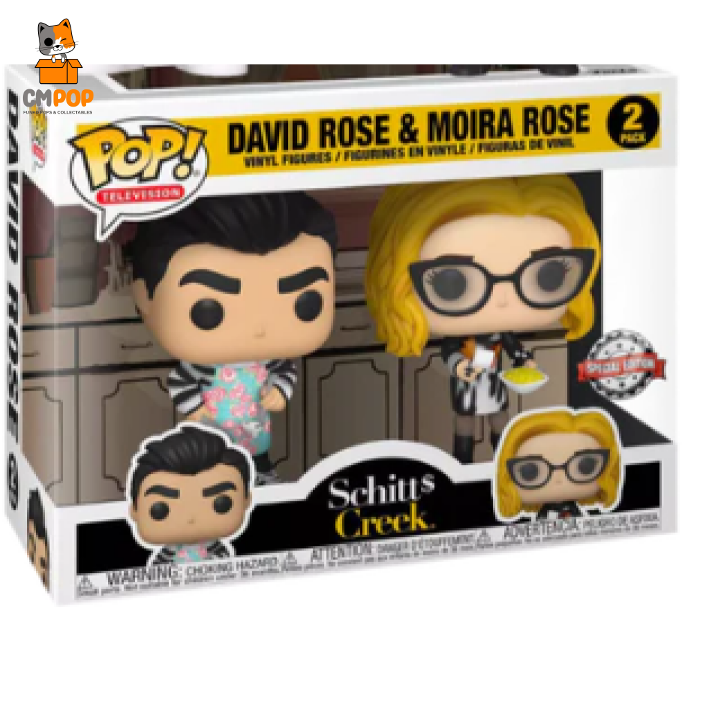 David Rose & Moira - 2 Pack Funko Pop! Schitts Creek Special Edition Exclusive Pop