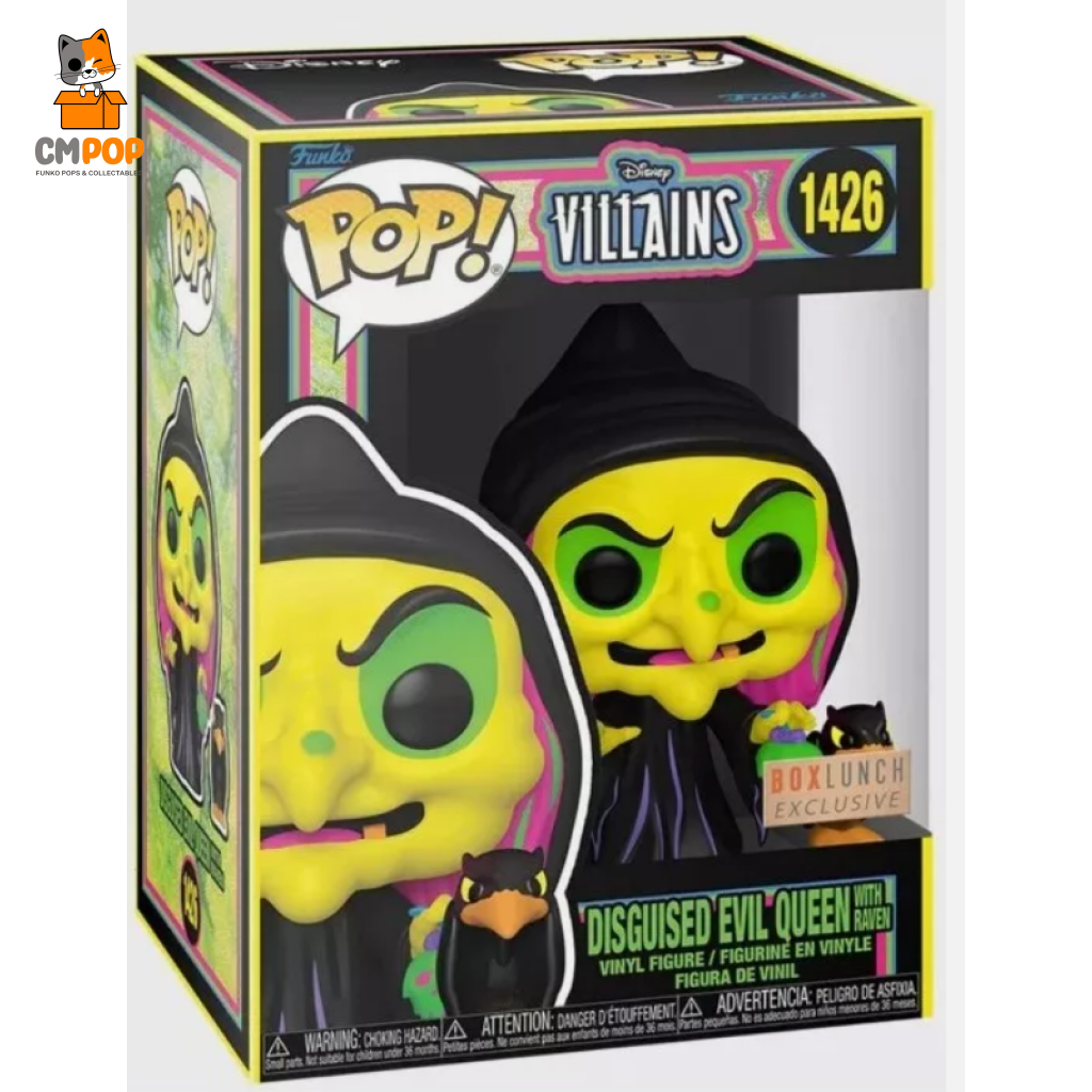 Disguised Evil Queen With Raven - #1426 Funko Pop! Disney Villains Box Lunch Exclusive Pop