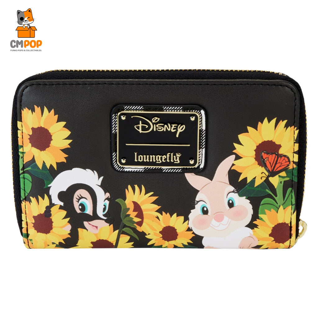 Disney Bambi Sunflower Friends Zip Around Wallet - Loungefly