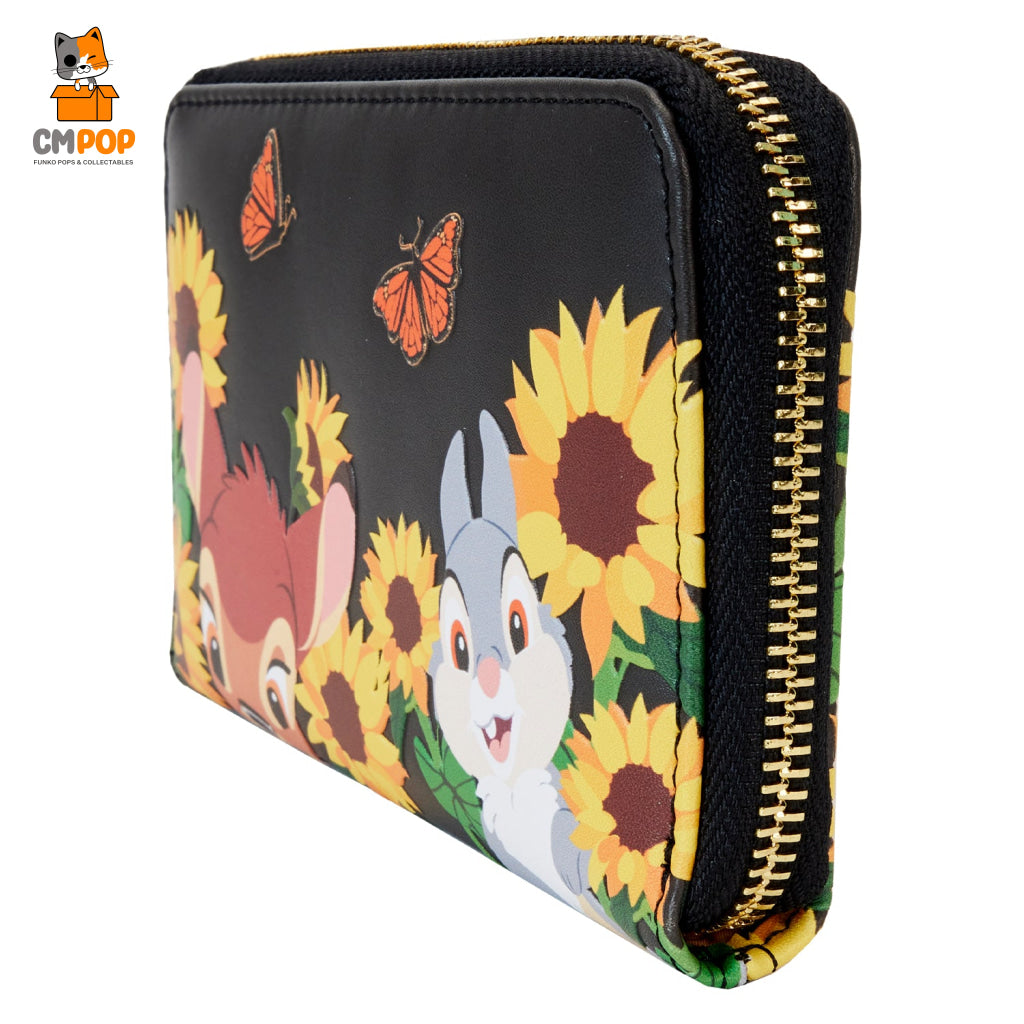 Disney Bambi Sunflower Friends Zip Around Wallet - Loungefly