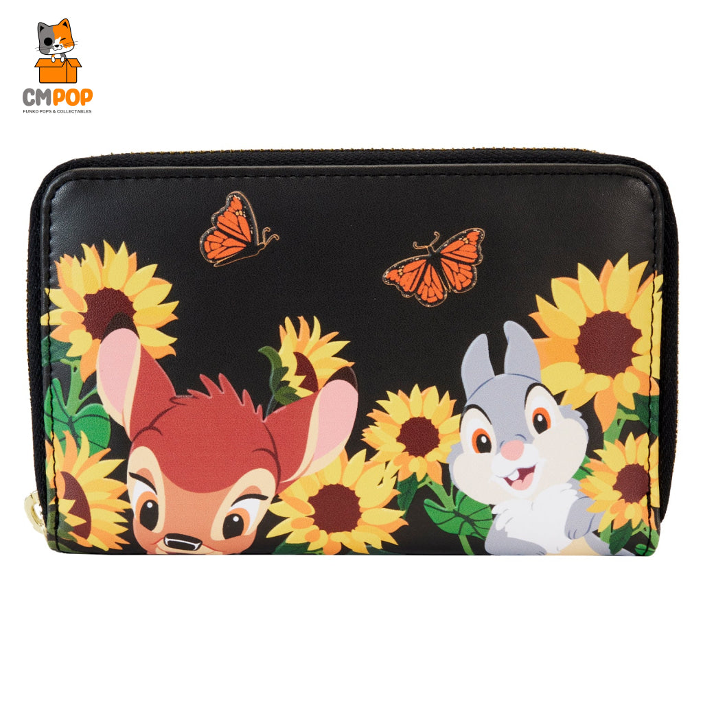 Disney Bambi Sunflower Friends Zip Around Wallet - Loungefly