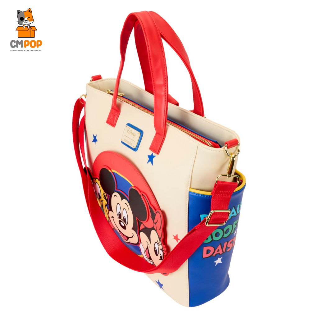 Disney Mickey And Friends Convertible Backpack Tote Bag - Loungefly