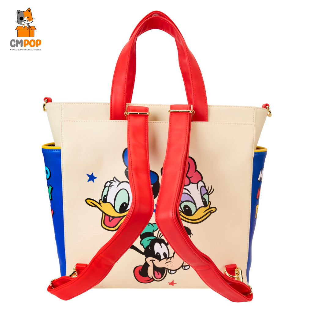 Disney Mickey And Friends Convertible Backpack Tote Bag - Loungefly