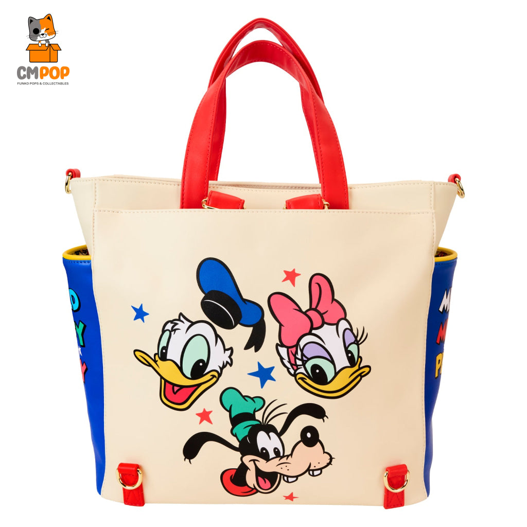 Disney Mickey And Friends Convertible Backpack Tote Bag - Loungefly