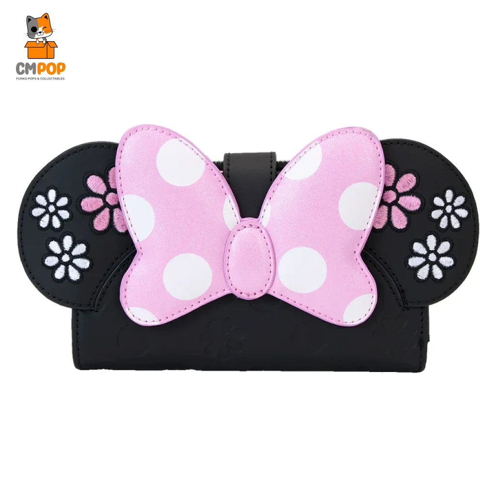 Disney Minnie Floral Rock The Dots Flap Wallet - Loungefly