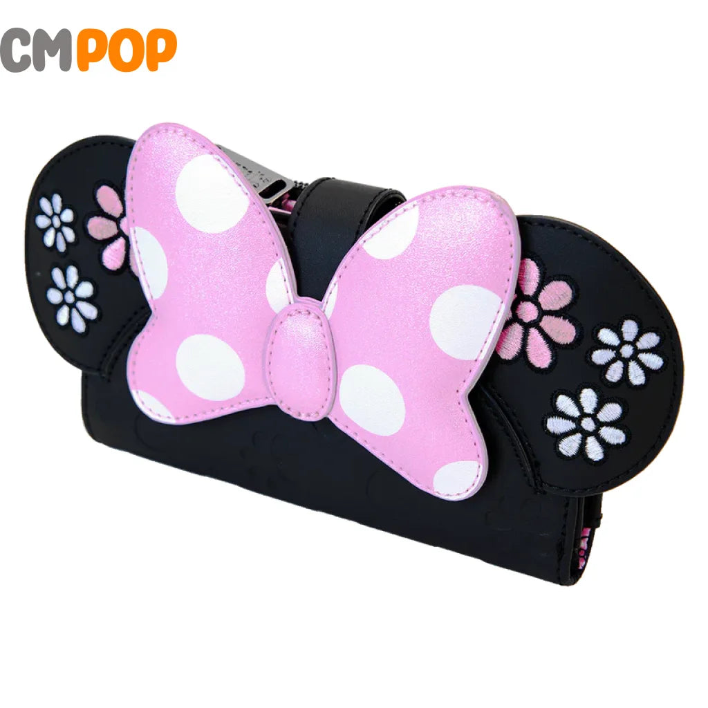 Disney Minnie Floral Rock The Dots Flap Wallet - Loungefly