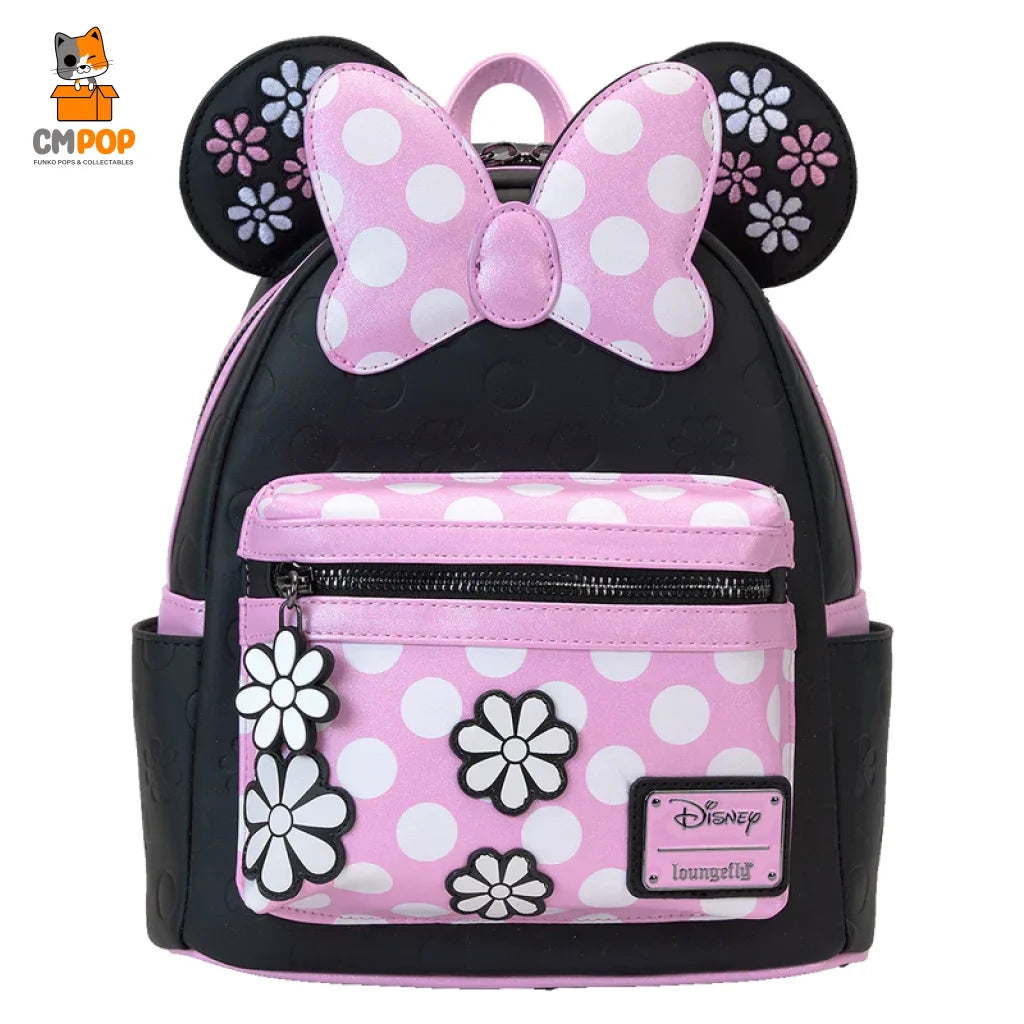 Disney Minnie Floral Rock The Dots Mini Backpack - Loungefly